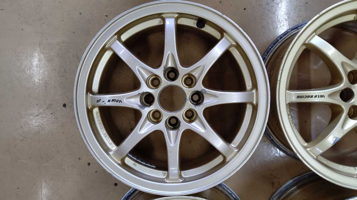RAYS GR-N 14インチ 6.5JJ ＋42 pcd 100 VOLK RACING 4本 中古 レイズ 