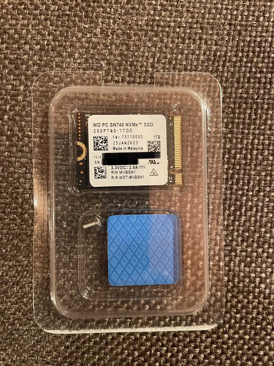 新品 1TB WD Western Digital SN740 M.2 NVMe SSD PCIe Gen4x4 2230 PC 