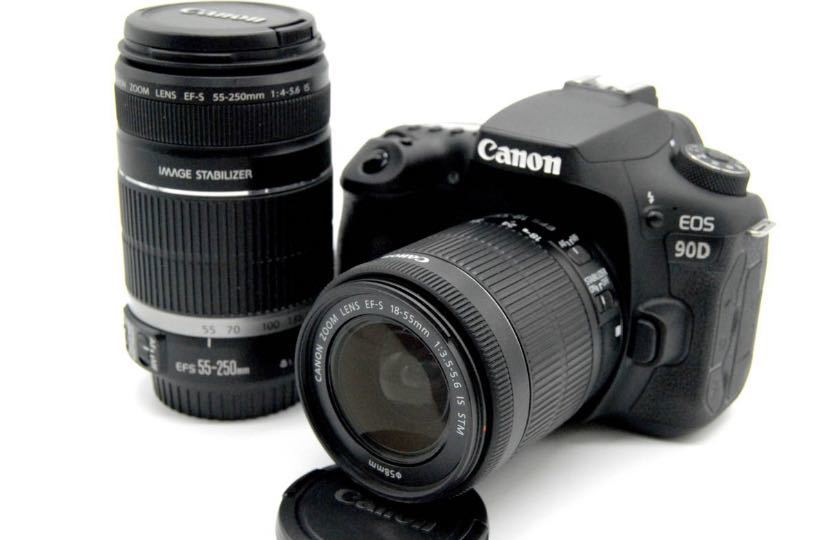 手ぶれ補正付き キャノン Canon EOS 90D標準&望遠レンズセット EF 18