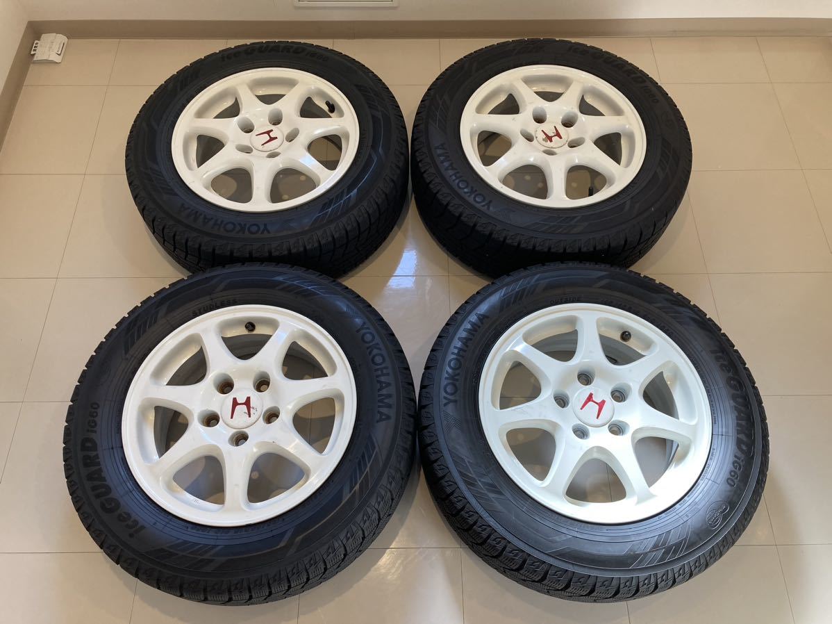 シビック EK9 タイプR 純正ホイール 4本セット スタッドレスタイヤ 