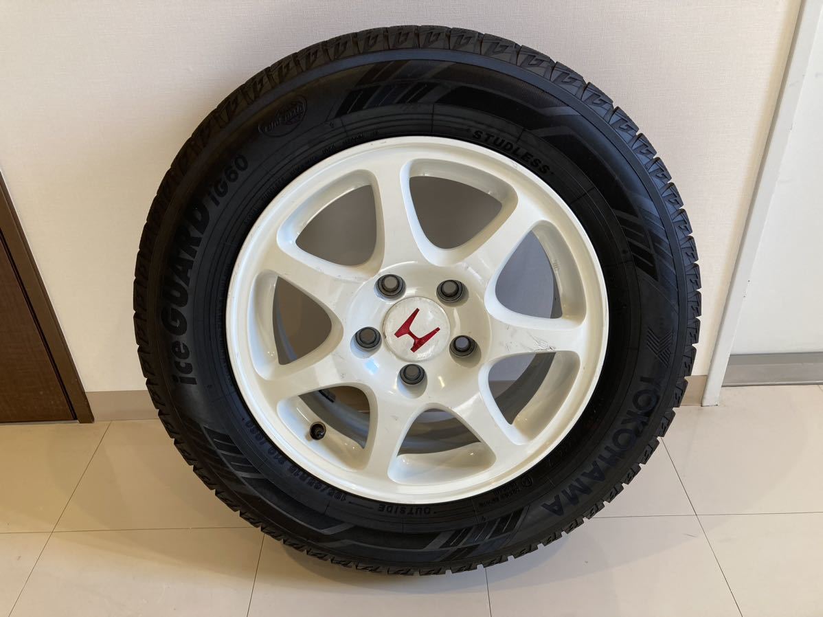 シビック EK9 タイプR 純正ホイール 4本セット スタッドレスタイヤ 