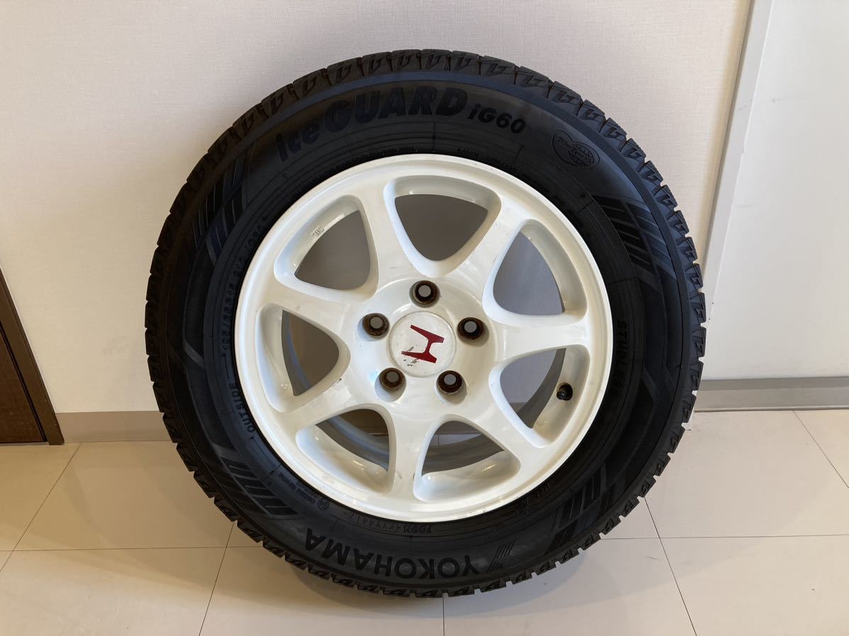 シビック EK9 タイプR 純正ホイール 4本セット スタッドレスタイヤ 