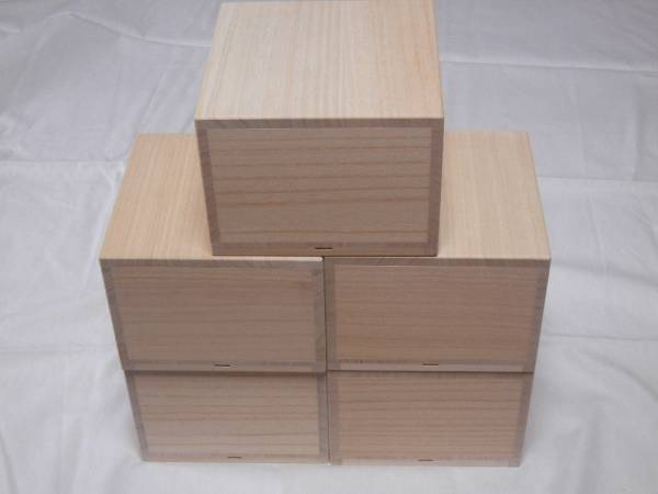 桐箱　茶碗用5箱セット　縦横13.0cm×高さ9.7cm　茶道具 桐箱 茶道具 茶碗用5箱セット