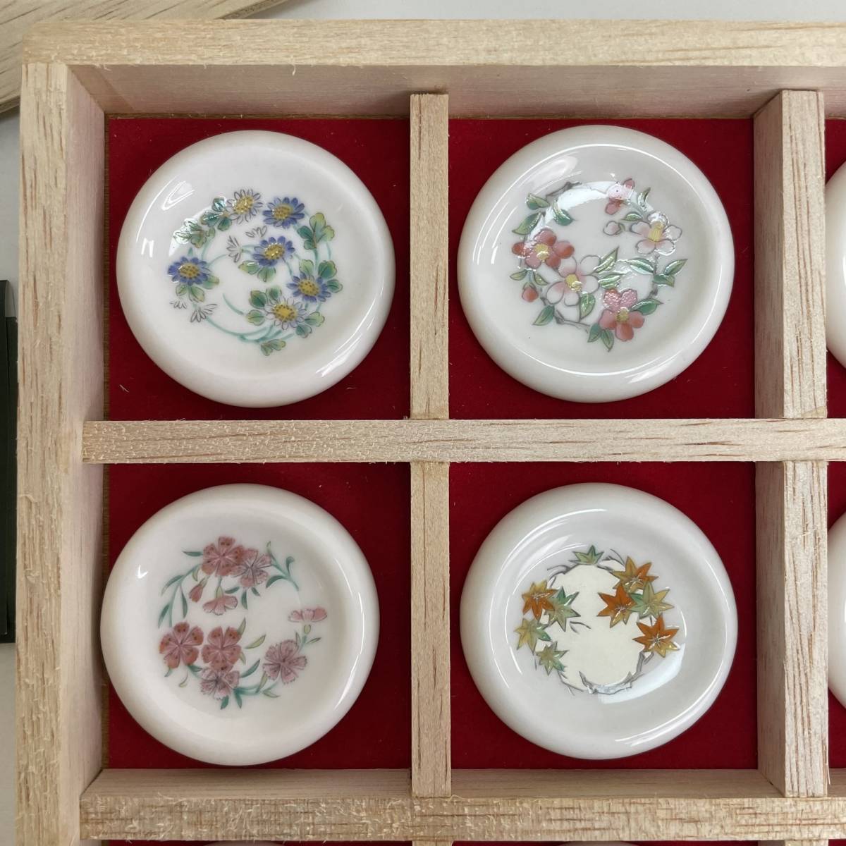 D230302 未使用品 雛小袖 千總 CHISO 花の詩 十二ヶ月 箸置き 12個揃 
