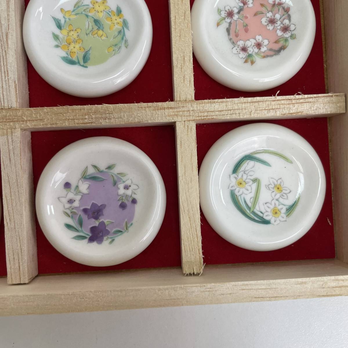 D230302 未使用品 雛小袖 千總 CHISO 花の詩 十二ヶ月 箸置き 12個揃 