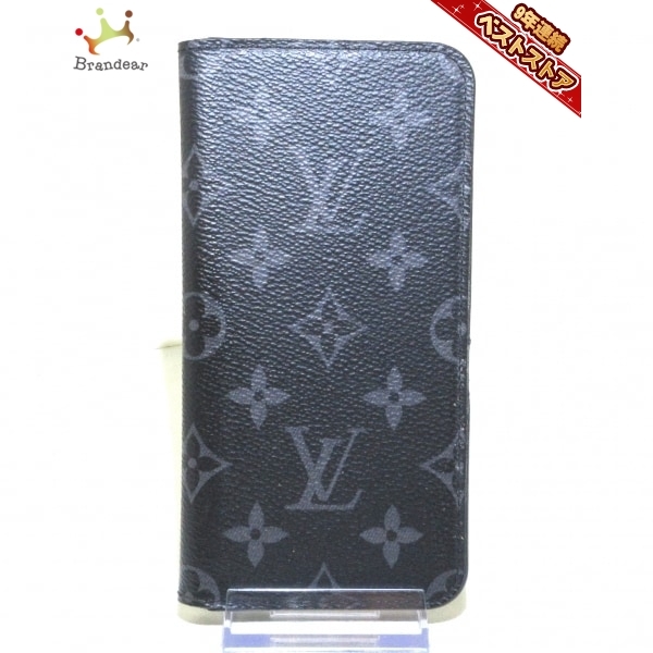 ルイヴィトン LOUIS VUITTON 携帯電話ケース M67484 iPhone XSMAXフォリオ モノグラムエクリプス BG0119 財布