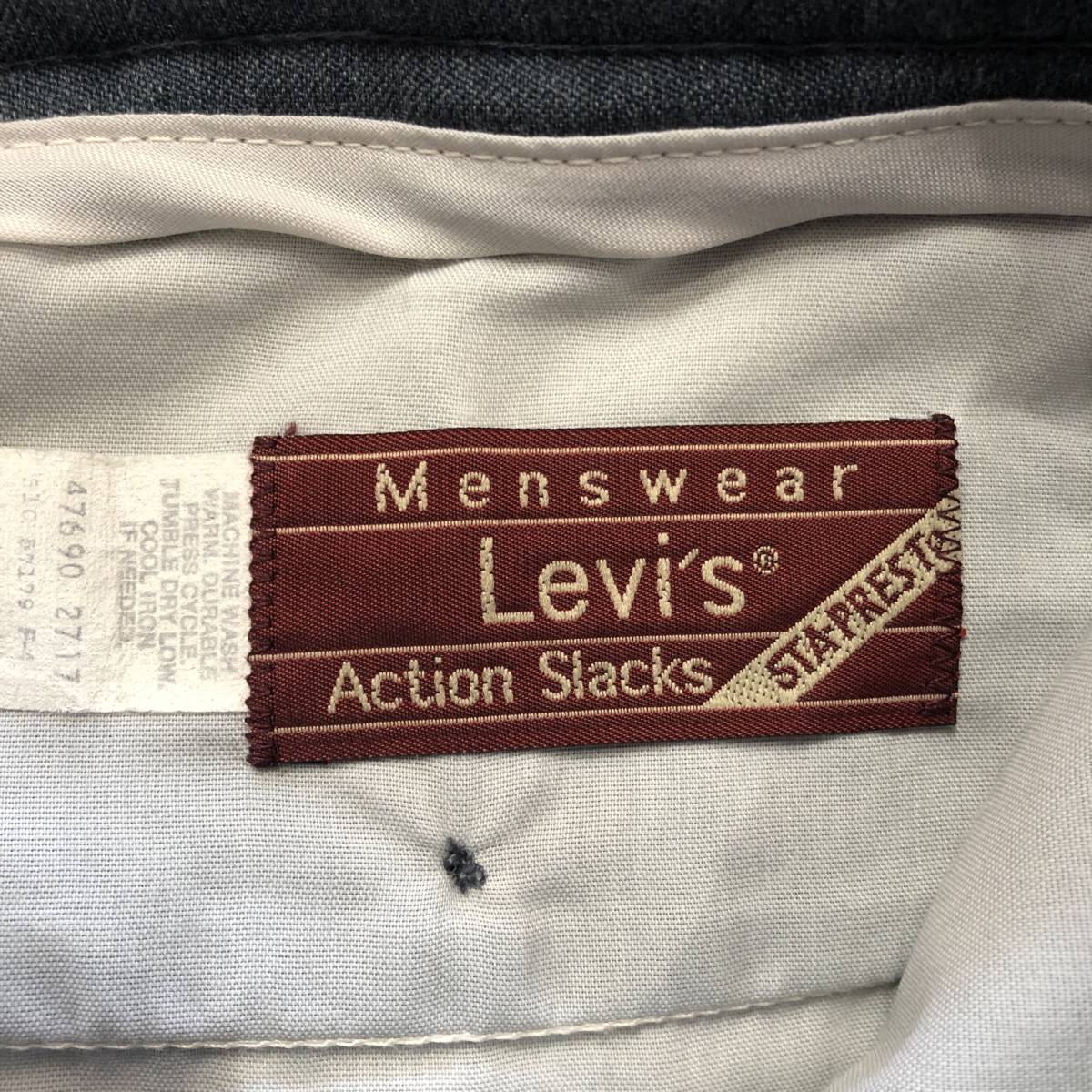 ビンテージ　リーバイス　アクションスラックス　パンツ　タロン　ネイビー　230304