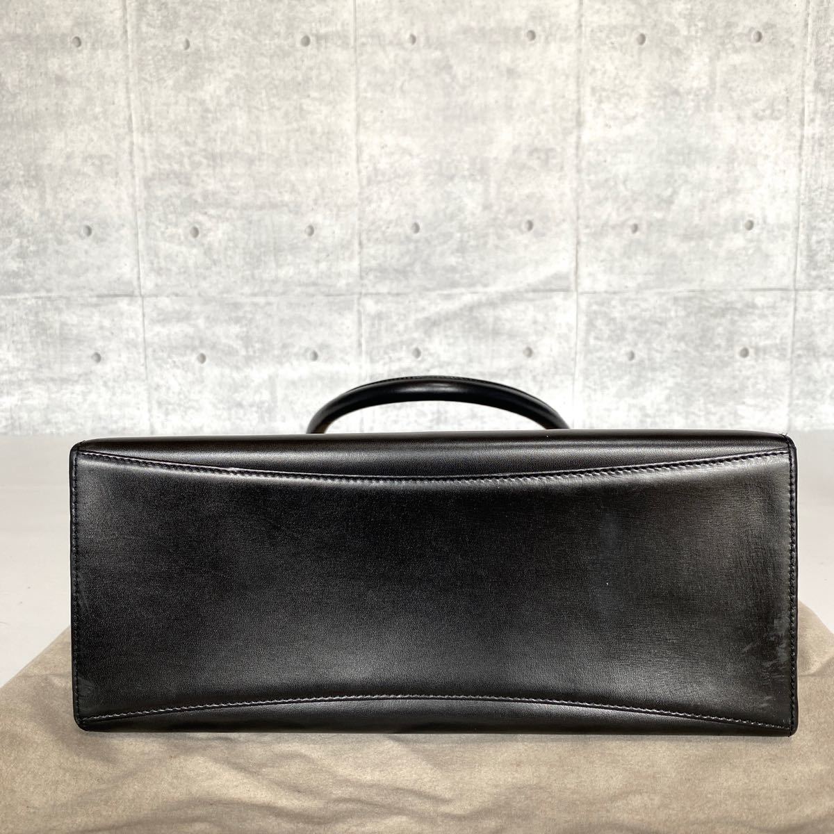 売れ筋在庫 極美品 Hamano 黒 レザー ショルダーバッグ ハンドバック