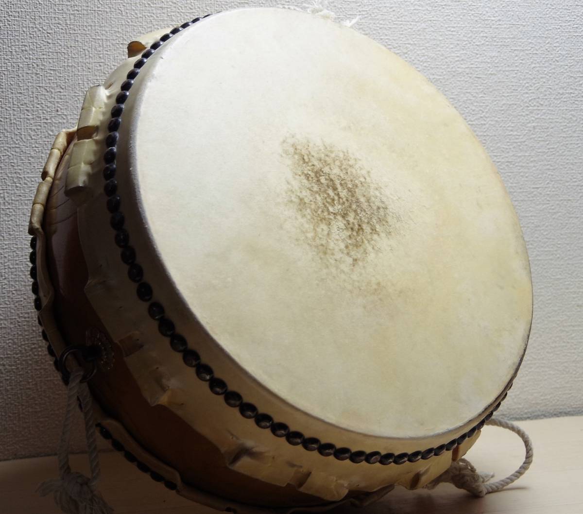 平太鼓 破れなし 和太鼓 ブショウ台 吊太鼓 鼓面直径約39cm 厚約20cm