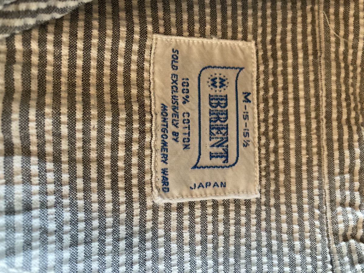 50s 60s vintage BRENT ピンストライプ イタリアンカラー コットン