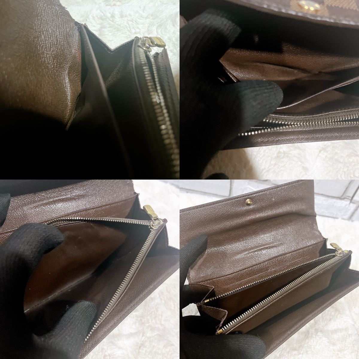 louis vuitton ルイヴィトン ダミエ 財布 ポルトフォイユ サラ 長財布 
