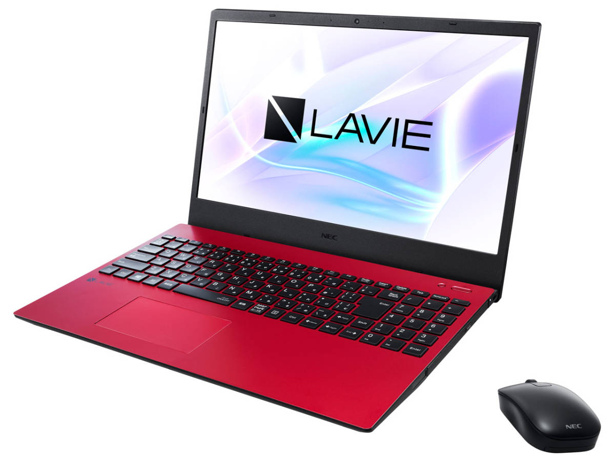 N15 LAVIE カームレッド ノートパソコン [15.6型 PC-N1565CAR Home 