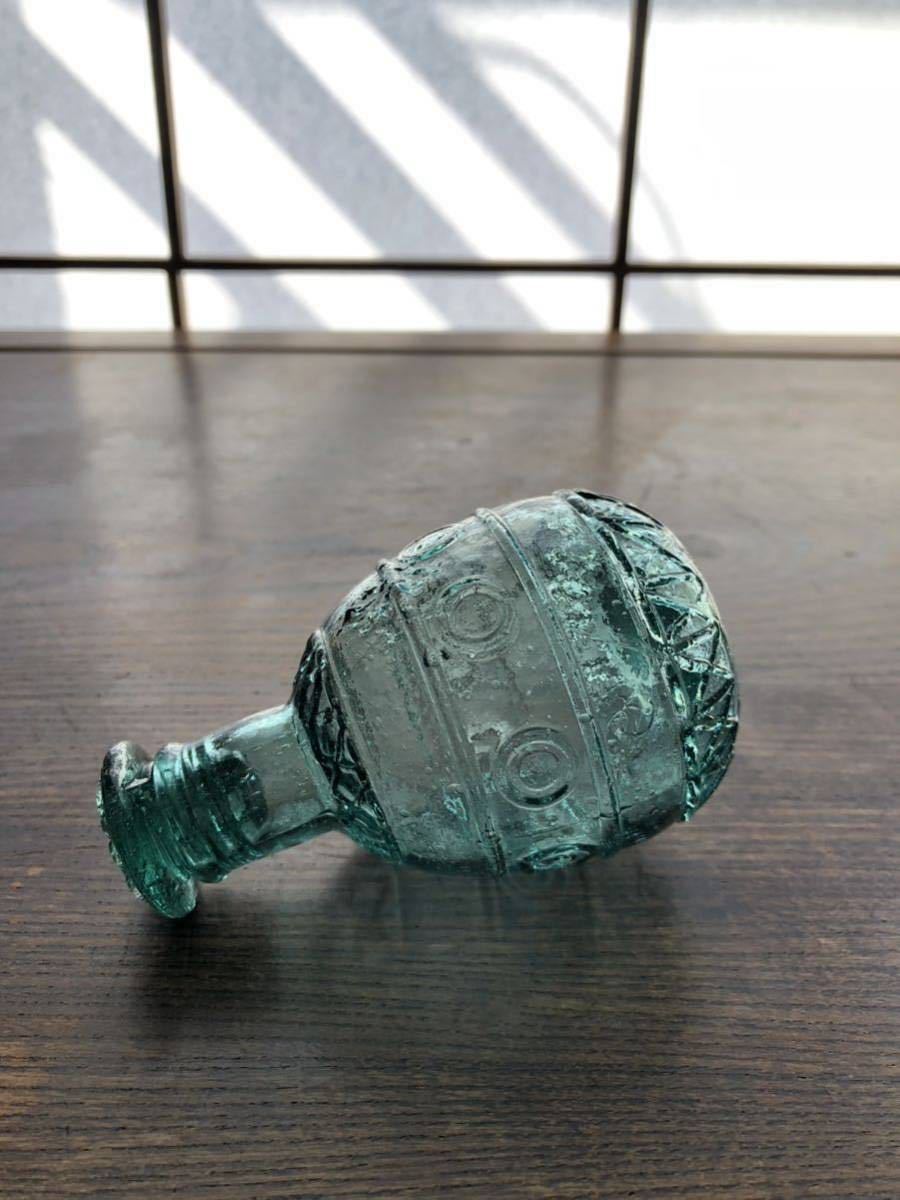 醤油瓶 醤油差し プレスガラス 和ガラス 大正ガラス 昭和初期 戦前
