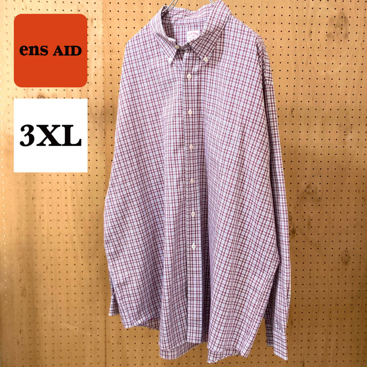 お買い得，高品質 古着 00年代 00s ブルックスブラザーズ 長袖 チェックシャツ ビッグサイズ オーバーサイズ 大きいサイズ ビッグシルエット(長袖シャツ)｜売買されたオークション情報、yahooの商品情報をアー 男性用