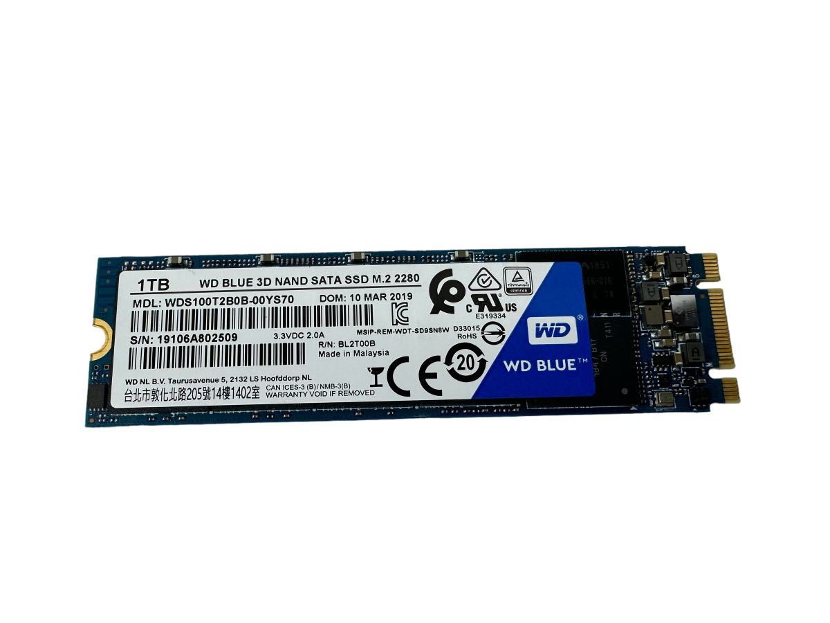 動作品】WESTERN DIGITAL SSD(1TB) WDS100T2B0B [WDS100T2B0B