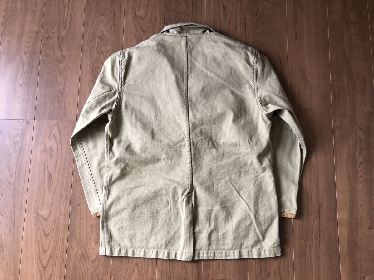 希少! 90s ORVIS オービス レザー 切り替え フィッシング ジャケット M 
