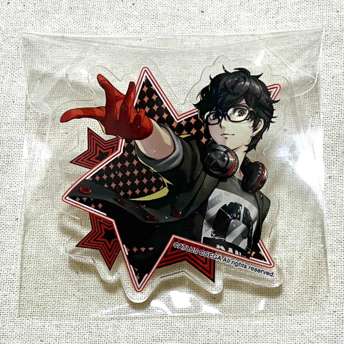 ペルソナ5 ダンシング・スターナイト アクリルバッジ 缶バッジ グッズ 主人公 雨宮蓮 ジョーカー P5 PERSONA5 DANCING STAR NIGHT ロイヤル
