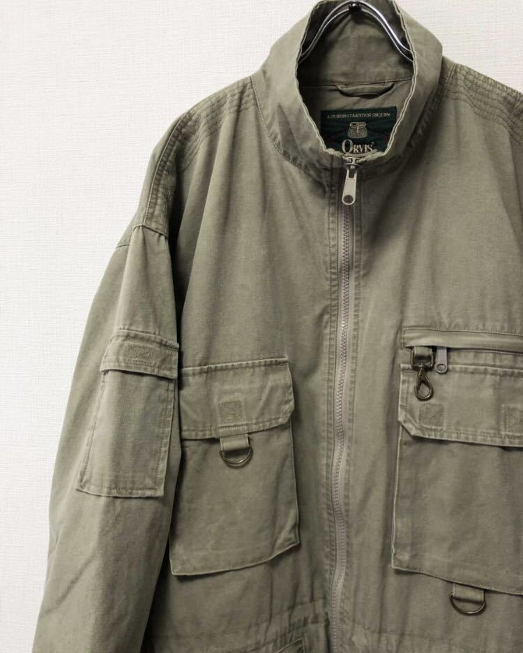 80s ORVIS フィッシングジャケット カーキ M ハンティングジャケット 