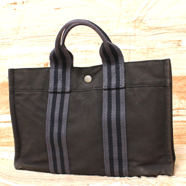  Hermes エルメス キャンバスフールトゥ PM グレー トートバッグ ミニバッグ(フールトゥ)｜売買されたオークション情報、yahooの商品情報をアーカイブ公開 - オークファン かばん、バッグ