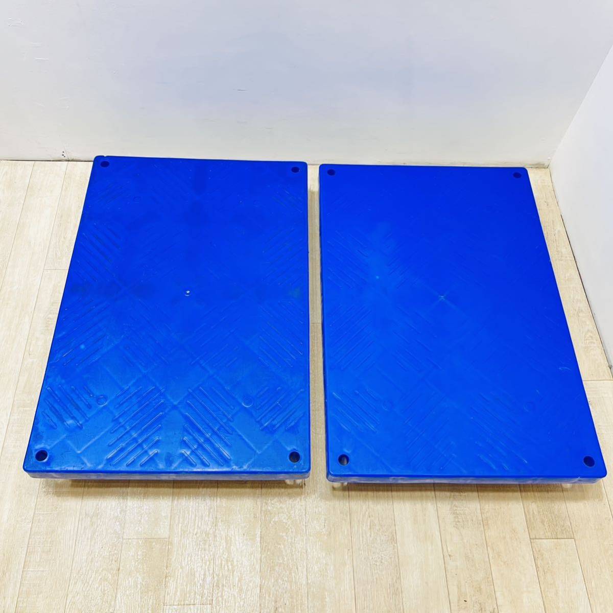 【230310-29】引き取り歓迎　大阪　2個セット　リスキャリー/台車 90・60(大) 平台車 4インチ プラスチック　自在×4 運搬　倉庫