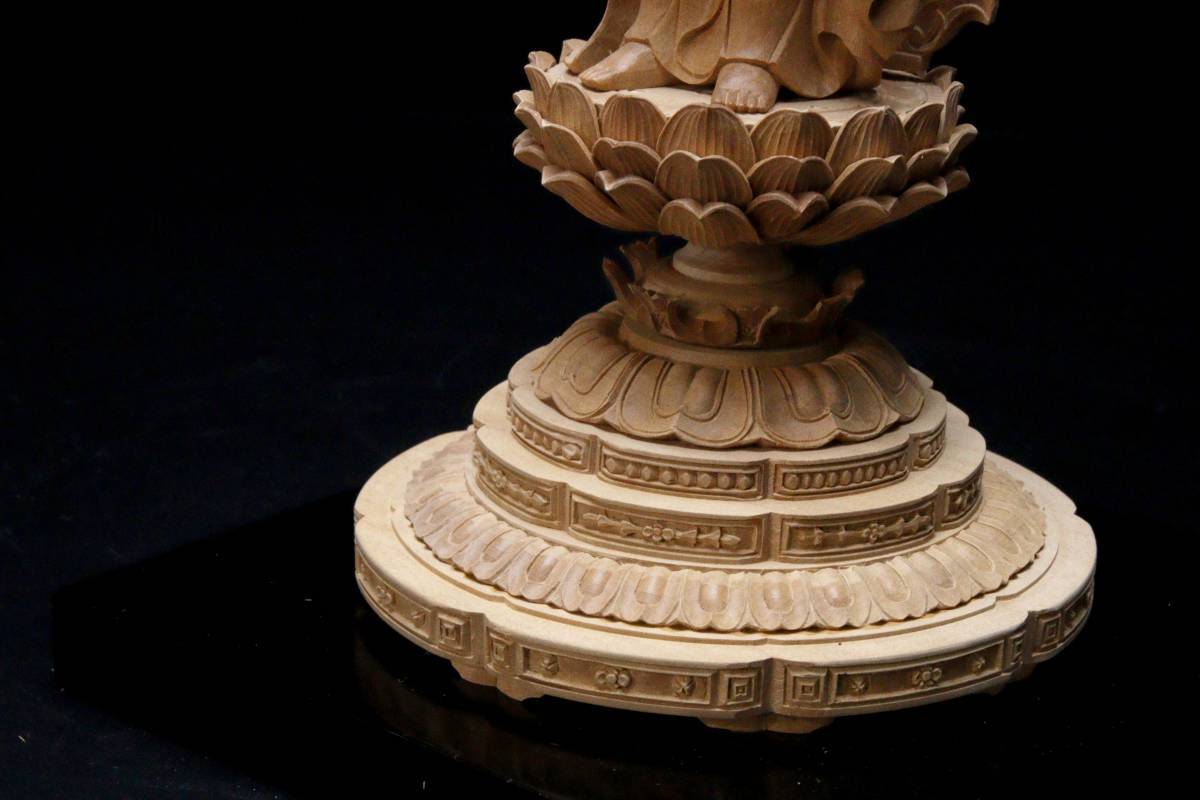 ◇錵◇2 仏教美術 高村光雲復刻 白檀製 聖観音復刻像 36cm 51/