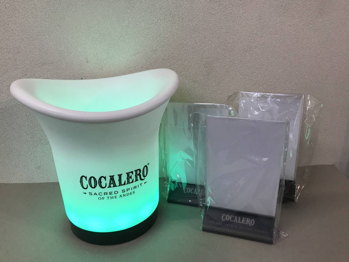 非売品　新品　未使用　レア　コカレロ　COCALERO　アイスバケツ・プラスチックメニュー立て・卓上サイン　＃＃2022/03/31・№①