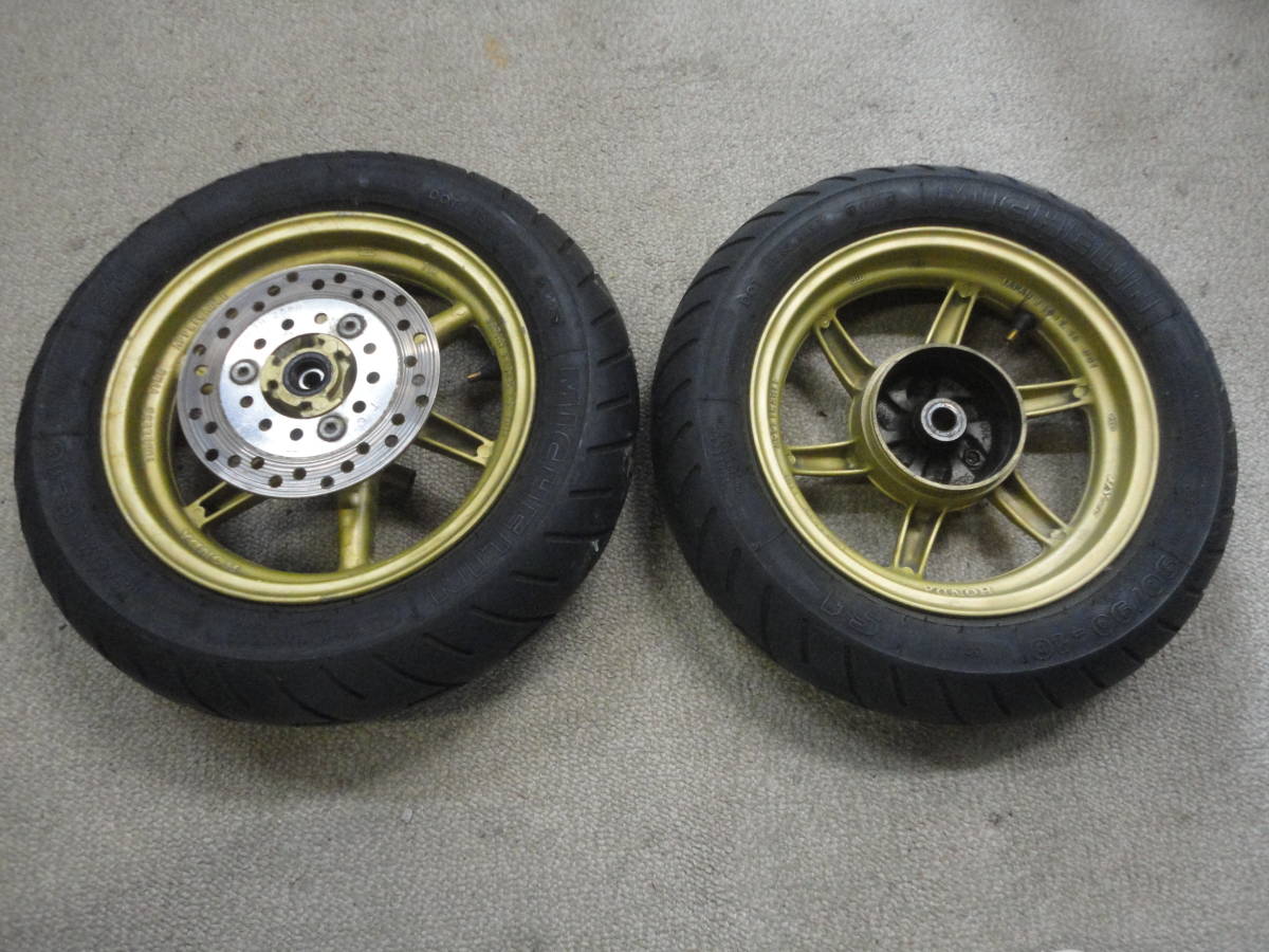専用！！　純正タイヤホイール AF35 ライブディオZX 純正アルミホイール 前後タイヤ新品 35G AF35
