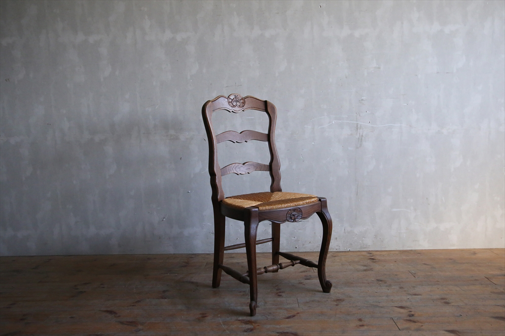 フランスアンティーク チェア ホワイトペイント フレンチペイント