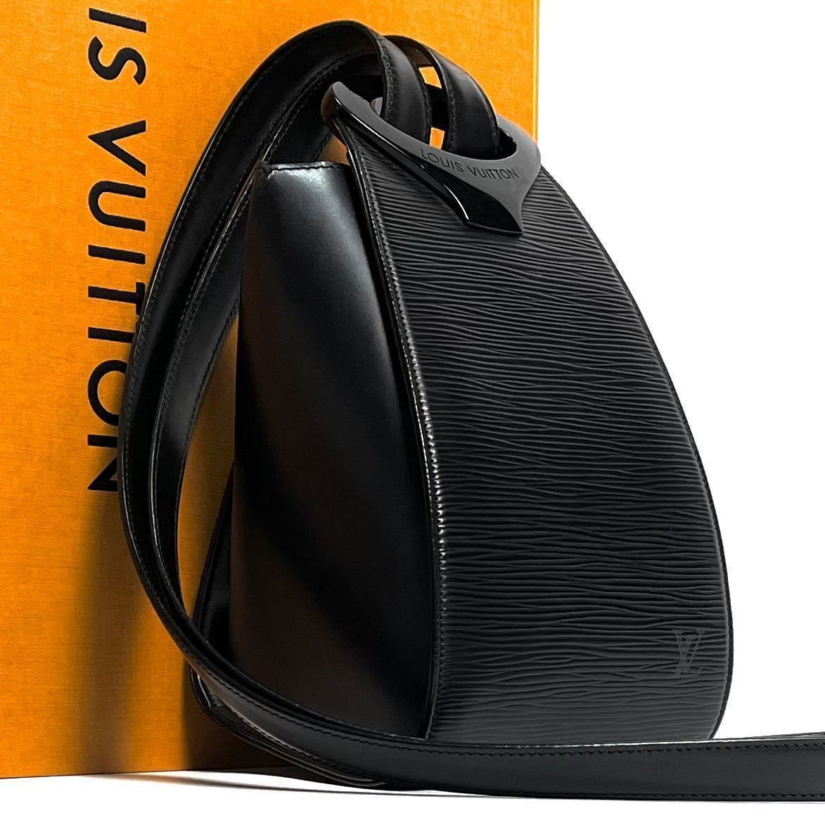 【本物】 LOUISVUITTON ルイヴィトン　エピ　ミニュイ　黒　ブラック　レザー　ショルダーバッグ　メッセンジャー　レディース　1円