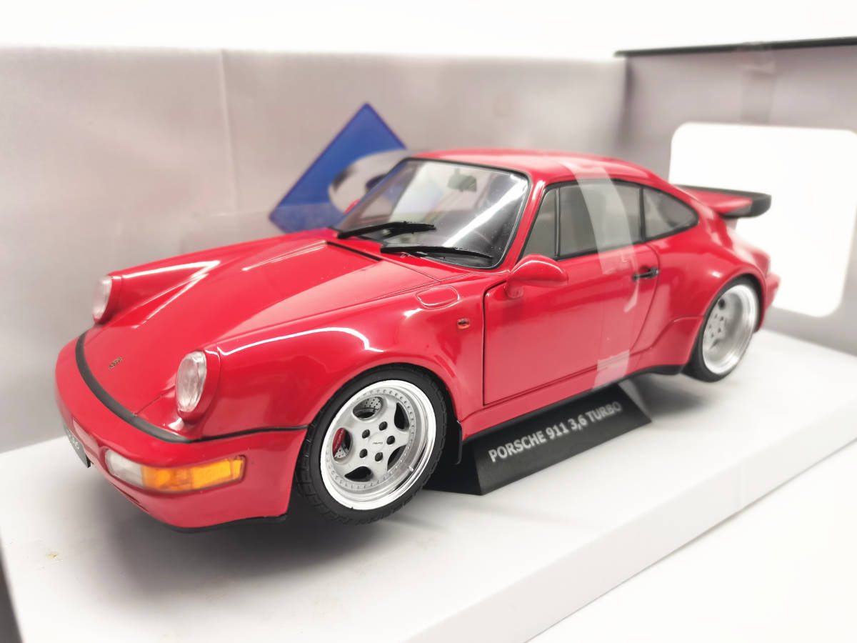 ソリド 1⁄18 0 | ポルシェ (964) ミニカー 3.6 Turbo Porsche レッド