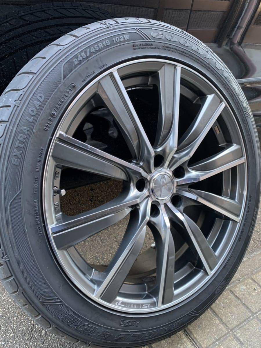 バリ溝！4本セット！GOODYEAR LS EXE 245/45/19 WEDSレオニスSL 8J 