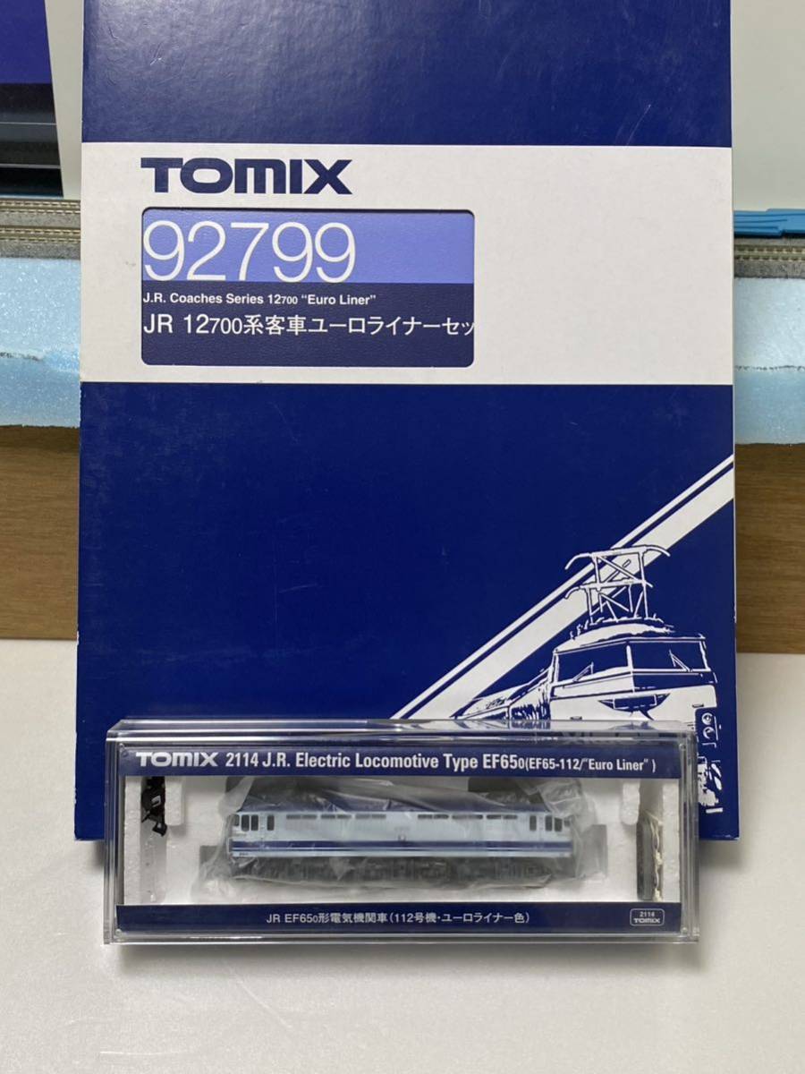 TOMIX 92799JR12-700系客車ユーロライナー7両セットと2114JR EF65-0形