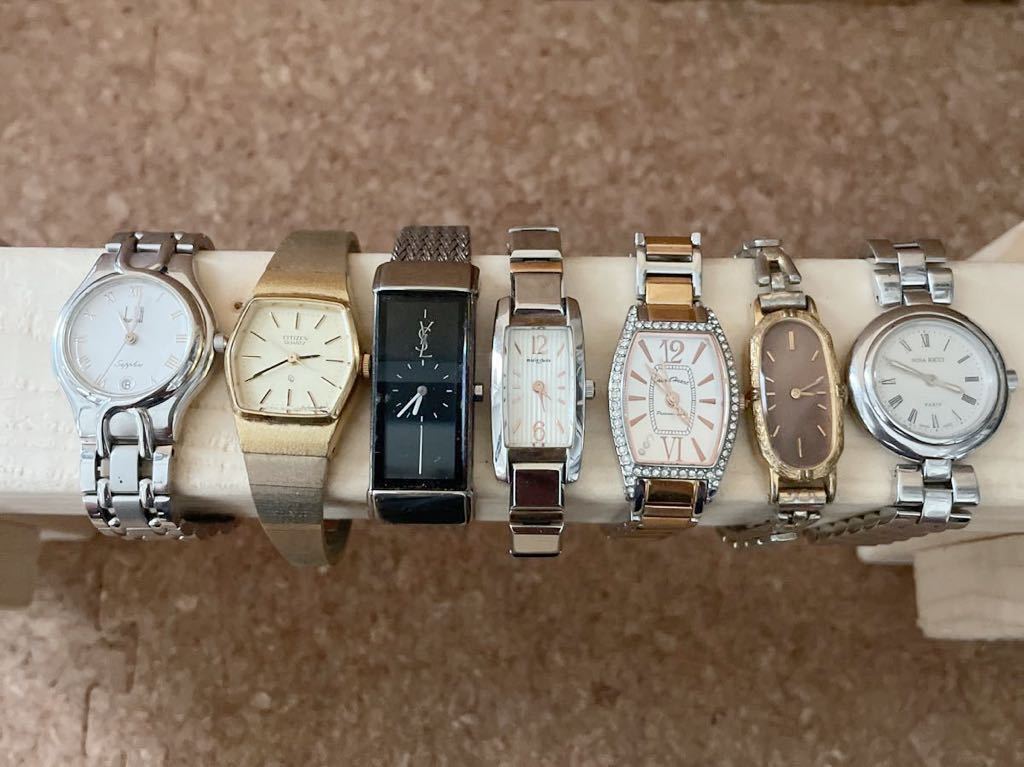 ☆時計ジャンク☆ 7本まとめ SEIKO CITIZEN YSL dunhill NINA RICCI