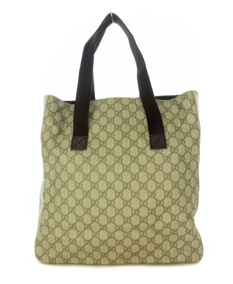 グッチ GUCCI GG柄 PVC×レザー トートバッグ ショルダーバッグ 141196