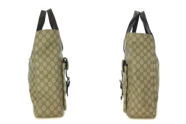 グッチ GUCCI GG柄 PVC×レザー トートバッグ ショルダーバッグ 141196