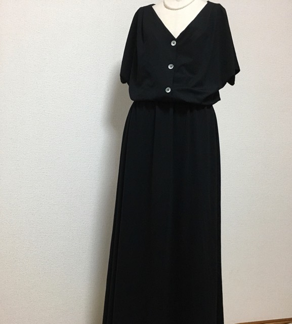 美品★BEAUTY & YOUTH UNITED ARROWS　ブラックロングワンピース　Ｆ