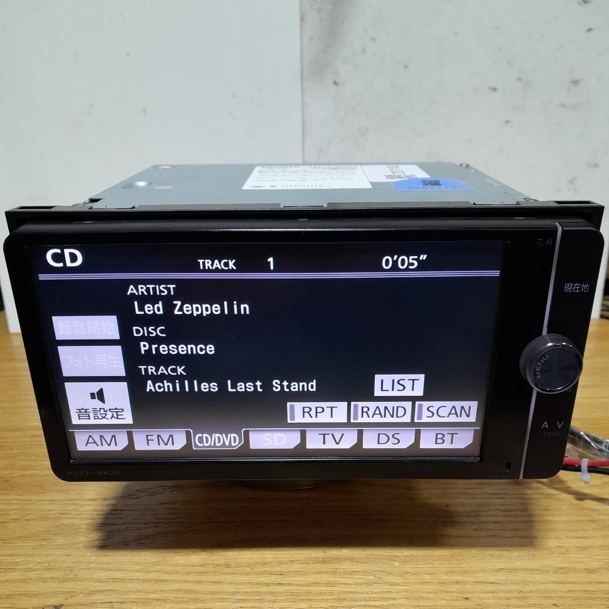 ★美品★ NSZTーW62G（地図 2019年05月 版） トヨタ純正ナビ トヨタ純正ナビ NSZT-W62G 2012年春版地図データ(管理番号:23011182