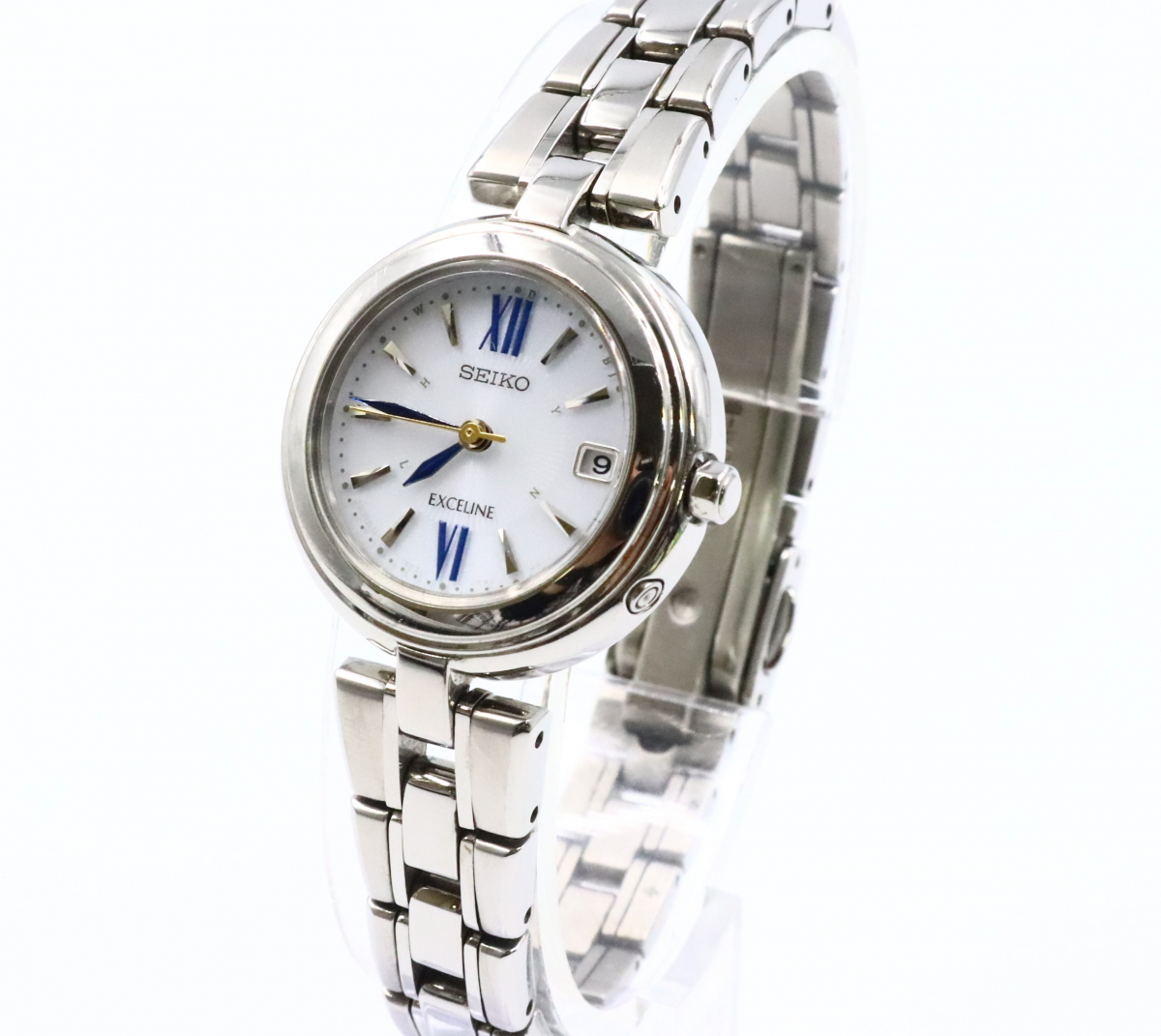 ト長】SEIKO EXCELINE セイコー エクセリーヌ シェル ホワイト文字盤  