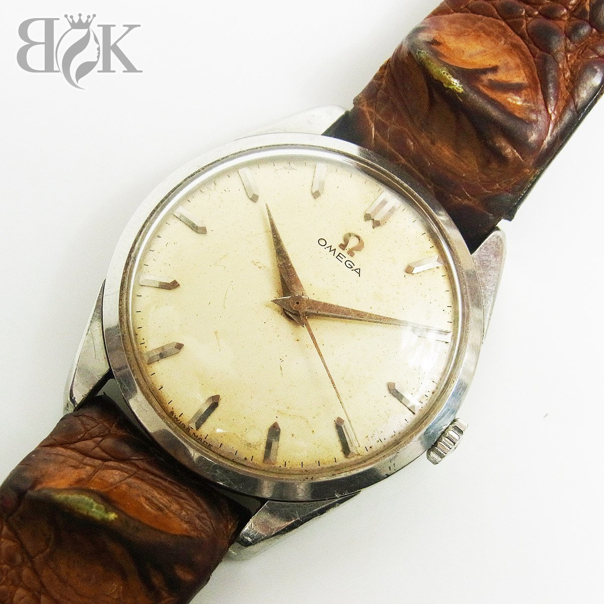 オメガ cal.284 メンズ 腕時計 手巻き 稼働品 OMEGA 社外ベルト 純正