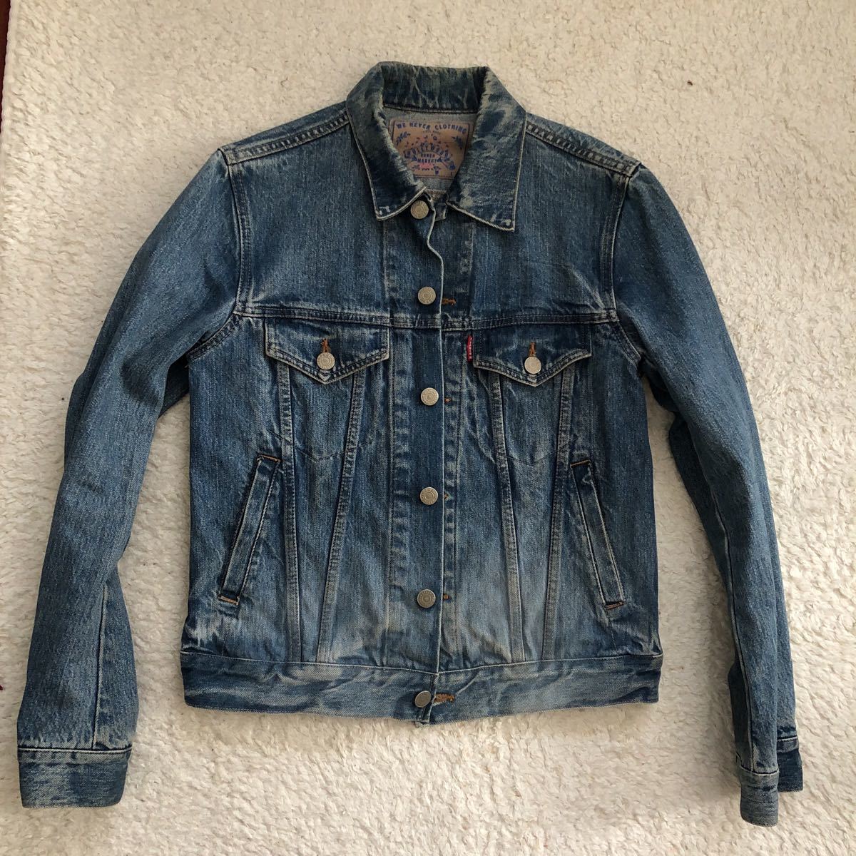 希少ハリウッドランチマーケットポケットライダースデニムジャケットヴィンテージGジャンバイカーアメカジサイズ3h.r.remakeポーター