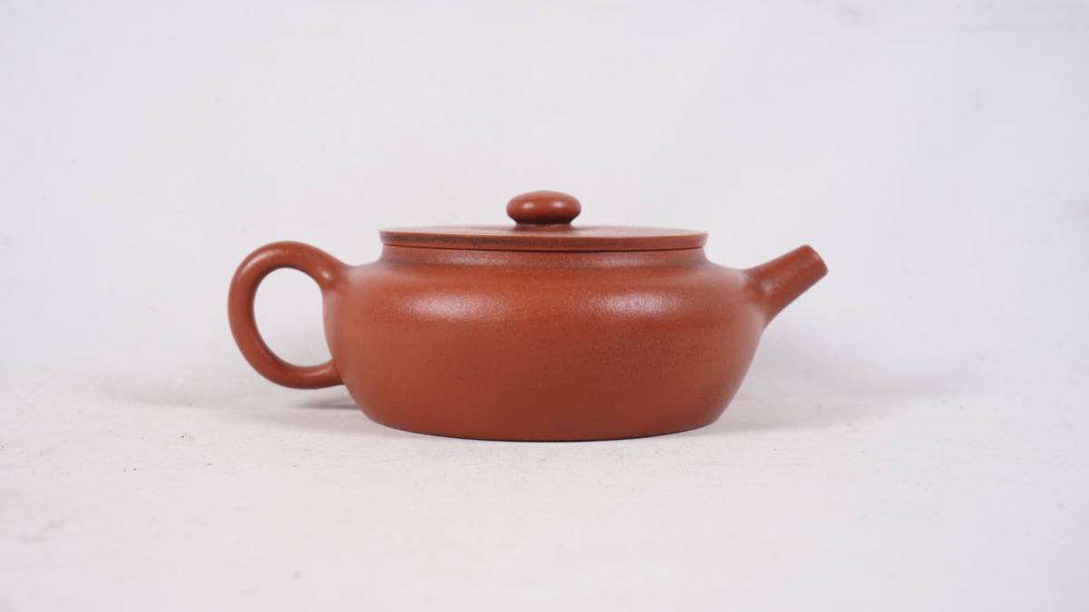 唐物 急須 煎茶道具 朱泥 中国 ［花印貢局］在銘水平時代物