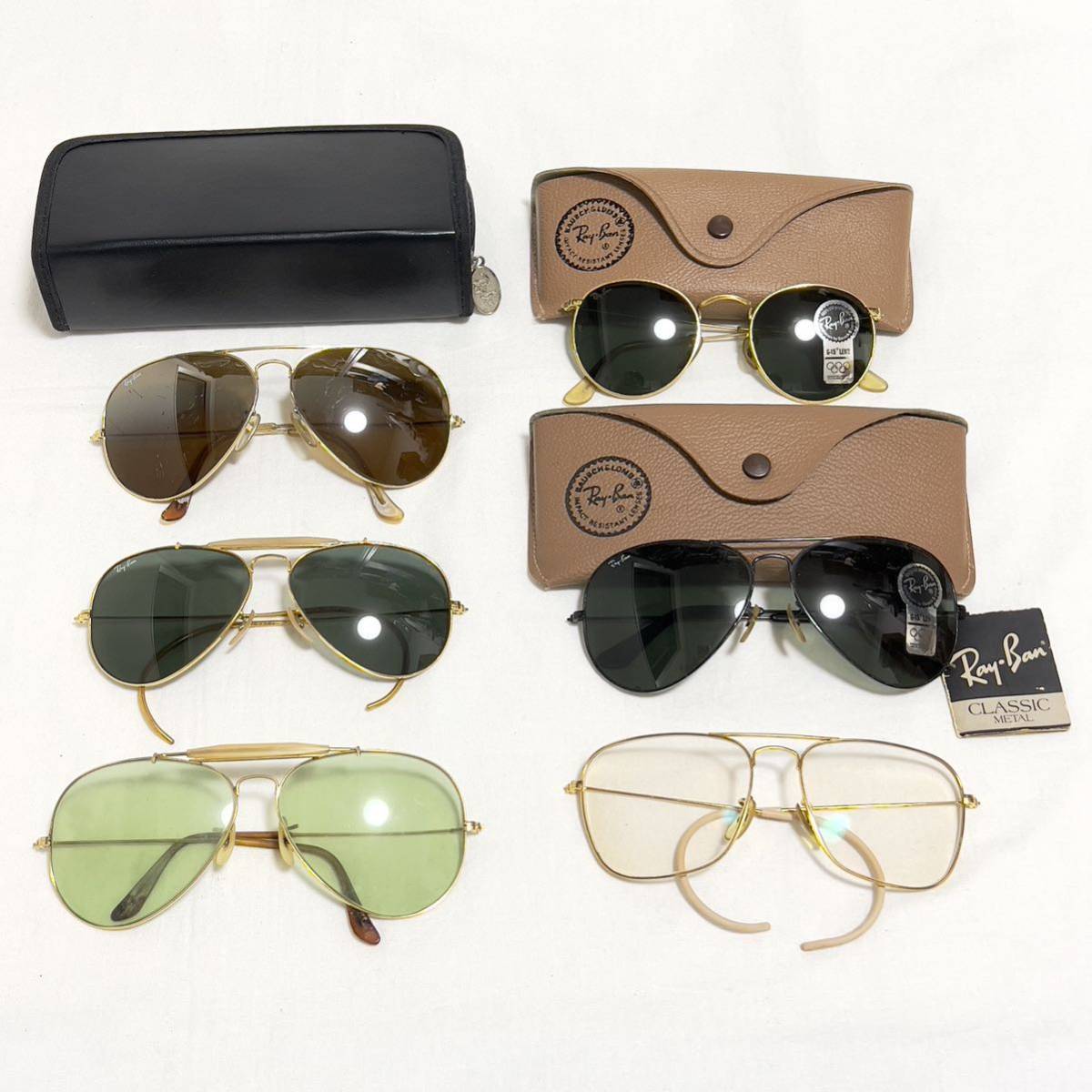 B&L RAY-BAN VINTAGE ボシュロム レイバン 6点まとめ売り サングラス USA製 アビエーター アウトドアーズマン ヴィンテージ セット