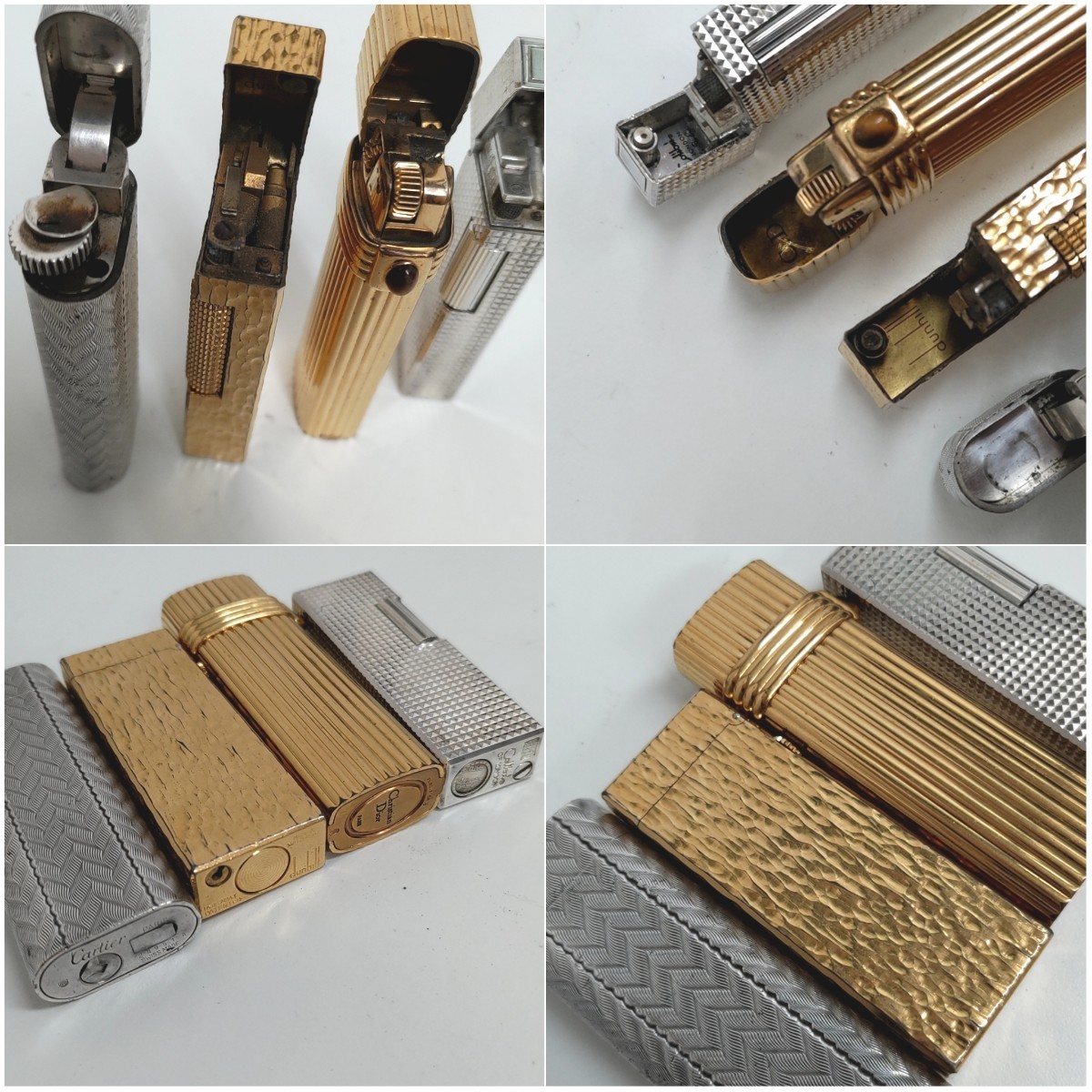 ジャンク　未着火　Cartier　カルティエ　dunhill　ダンヒル　Christian Dior　クリスチャンディオール　Colibri　ライター　4点セット カルティエ ダンヒル dunhill