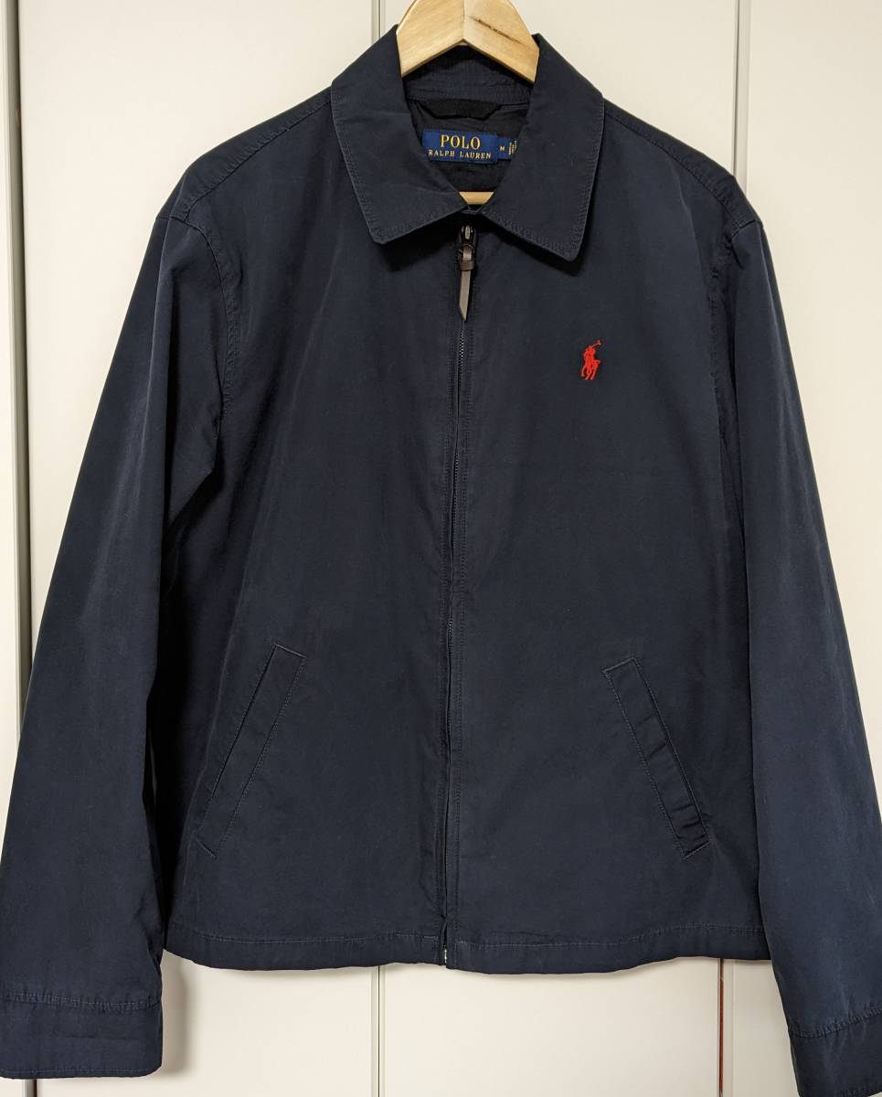 90s 美品☆ラルフローレン M ネイビー スウィングトップ スイング