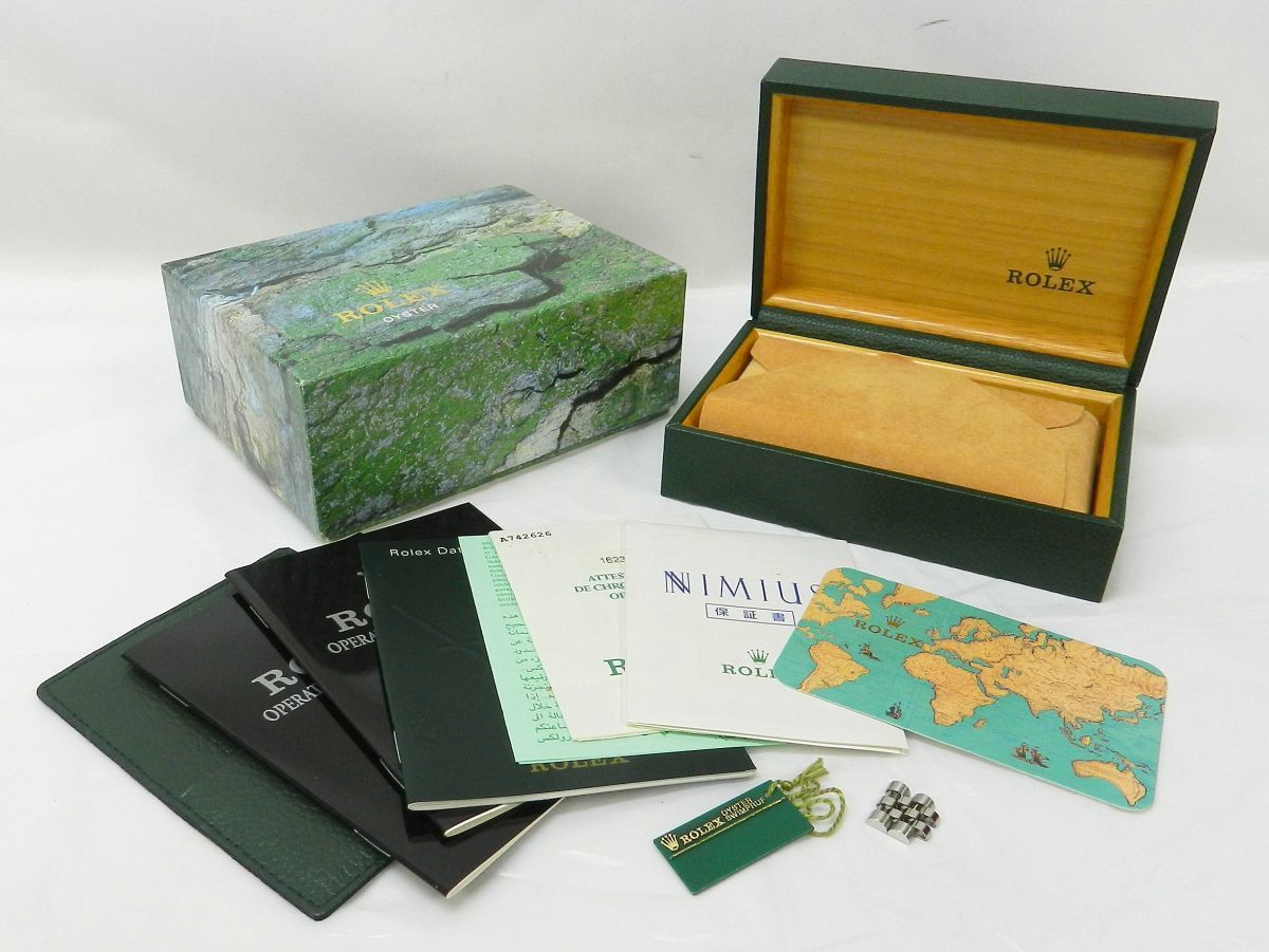 も*様様 ROLEX オイスターケース緑色の空箱　その他　付属品 ロレックス ROLEX オイスター 空箱 内箱 外箱 付属品のみ 68.00.08 90