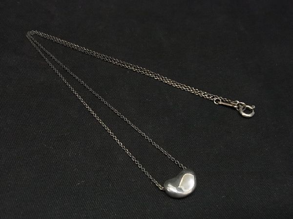 1円 TIFFANY&Co. ティファニー エルサペレッティ ビーン SV925 ネックレス ペンダント アクセサリー レディース シルバー系 AG6543トN