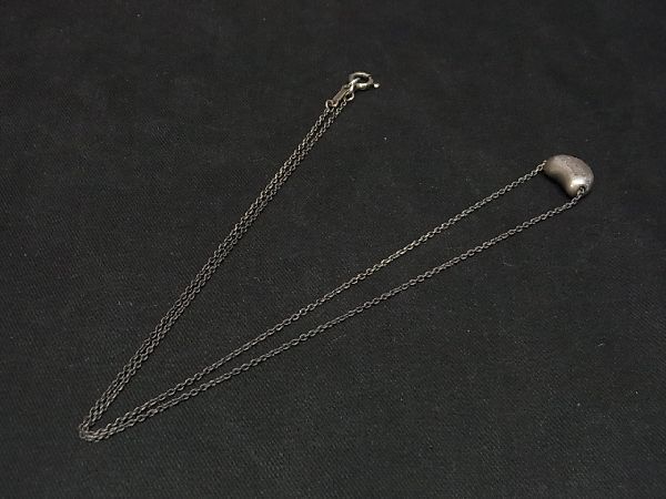 1円 TIFFANY&Co. ティファニー エルサペレッティ ビーン SV925 ネックレス ペンダント アクセサリー レディース シルバー系 AG6543トN