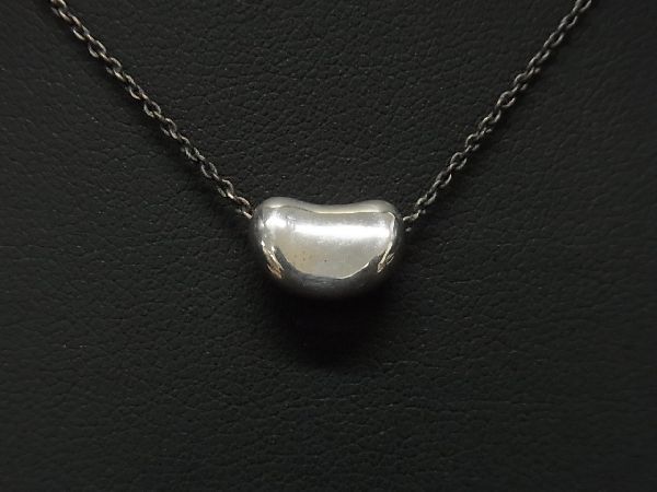 1円 TIFFANY&Co. ティファニー エルサペレッティ ビーン SV925 ネックレス ペンダント アクセサリー レディース シルバー系 AG6543トN