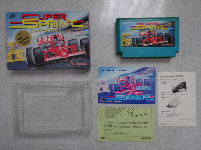 FC ファミコン　スーパースプリント　初期動作確認済み、 　 (2023.3)