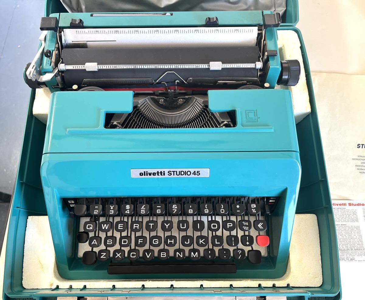 希少　Olivetti Studio45 オリベッティ タイプライター ケース付き 現状品
